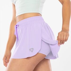 Purple Keiki Kona 2-in-1 Flowy Fitness Shorts Women’s Medium